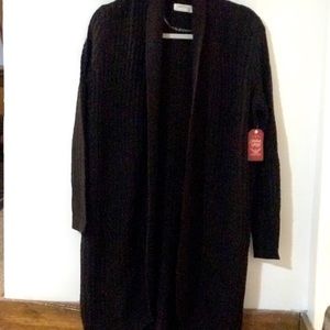 Long black cardigan
